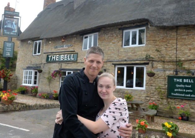 Nick Turpin and Vicki Warriner at The Bell, Odell.